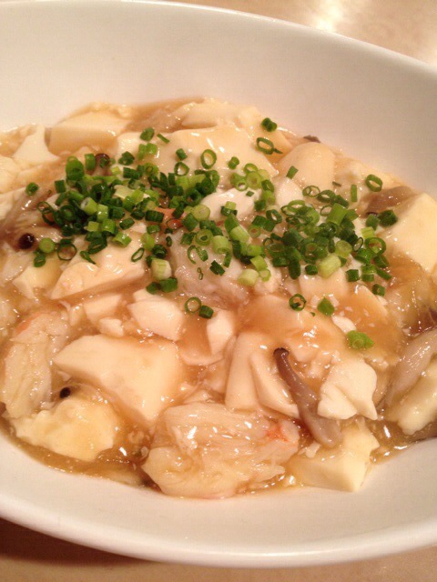 蟹肉入り豆腐煮込み　今週のランチ　2019年10月1日