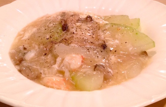 ランチ7月19日〜　ズワイガニと冬瓜の芙蓉仕立て　